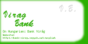 virag bank business card